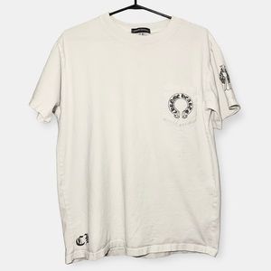 CHROME HEARTS White Pocket T-Shirt Made in California USA Size Small)